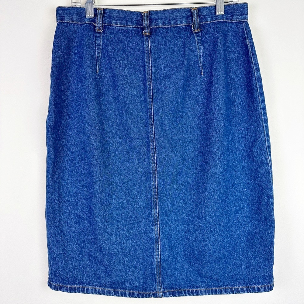 Bill Blass 90's Denim Pencil Skirt - Picture 5 of 6